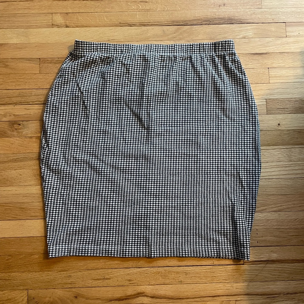 Gingham stretchy pencil skirt